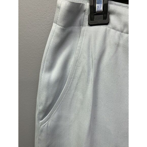 Liz Golf Vtg Silk Shorts Womens 12 Light Blue Pleated Slash Pockets Zipper Fly - Picture 5 of 6